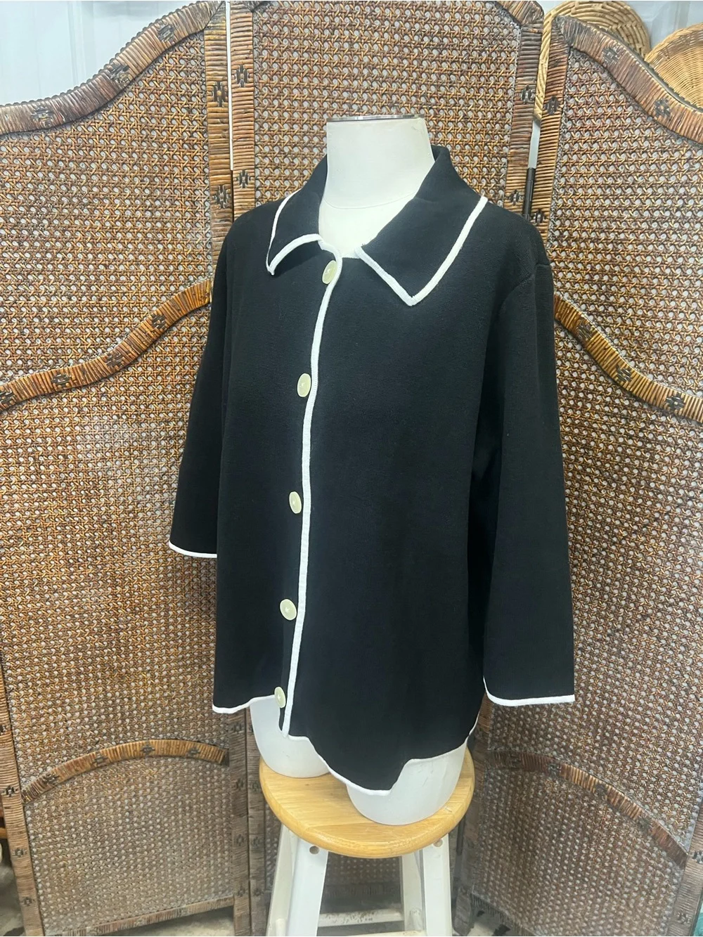 Chaps cardigan black